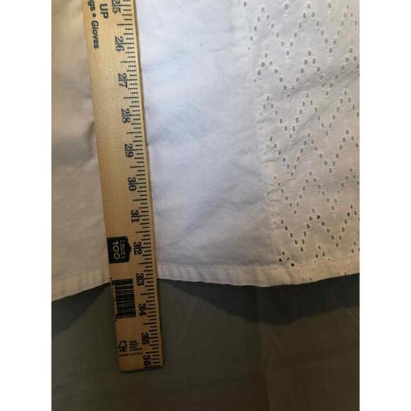 Tribal Eyelet Lace White Skirt sz 2 Flowy Flared - Picture 7 of 7